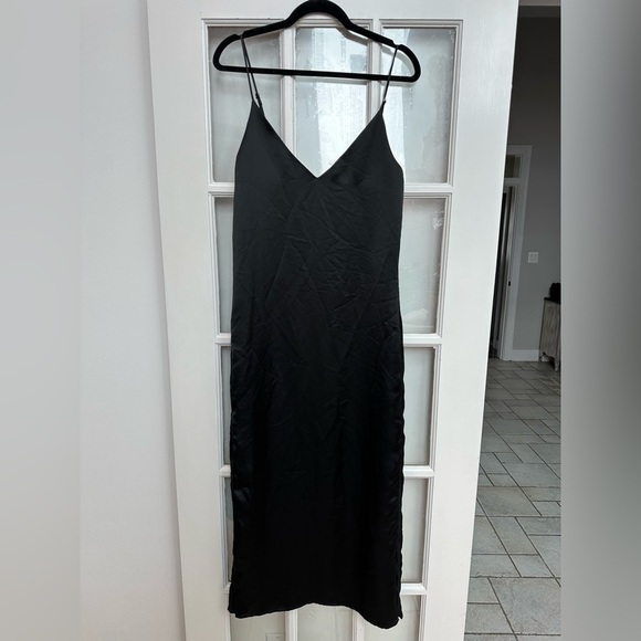 ROAM | Valencia Satin Black Slip Formal Midi Dress Size XS Cocktail Party - Picture 5 of 15